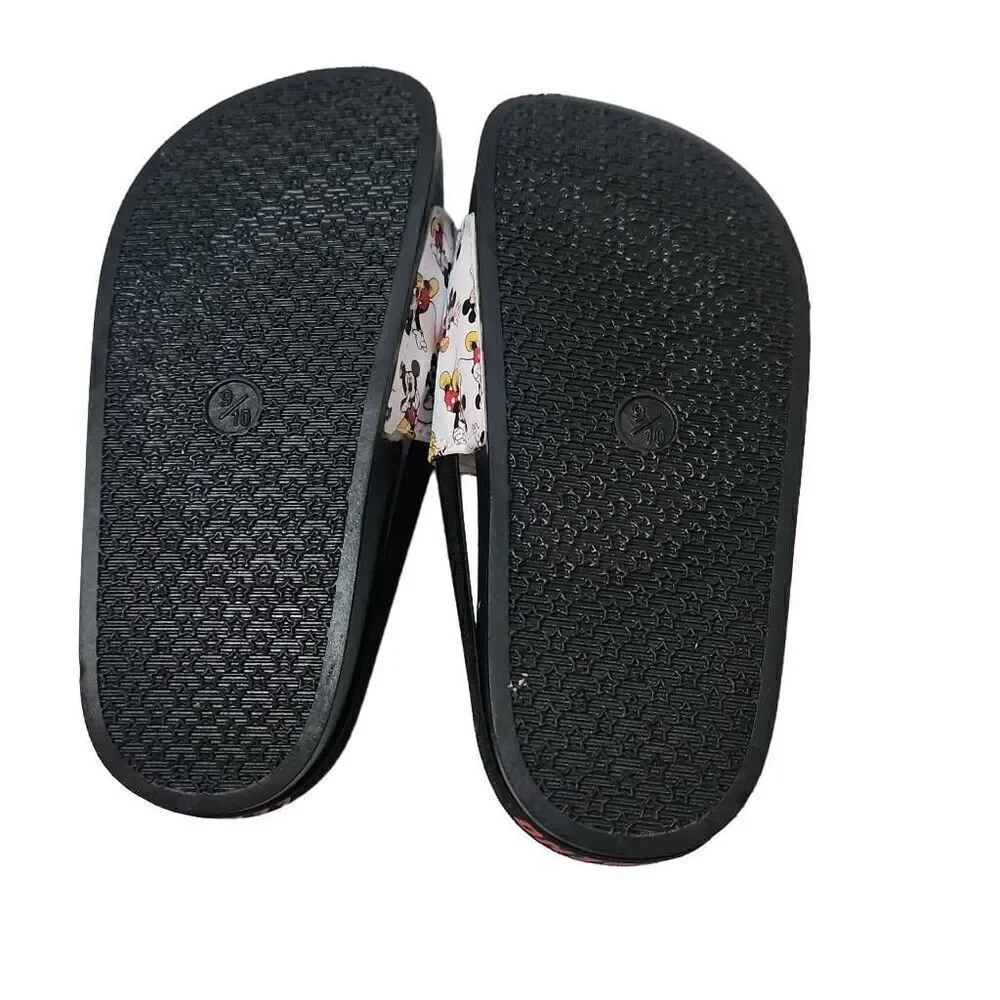 Mickey Mouse Kids Size 9/10 Black White Mickey Mouse Slides